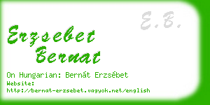 erzsebet bernat business card