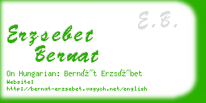 erzsebet bernat business card